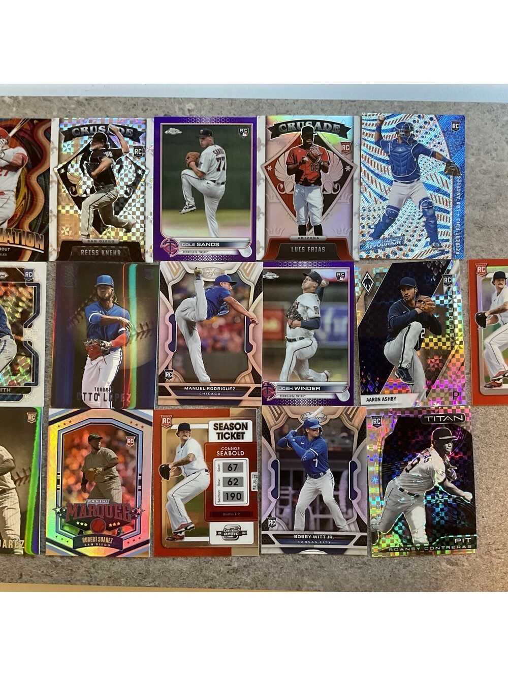 Lot Of 16 Prizm & Refractor Baseball Cards Including Many Rookies - Picture 2 of 7
